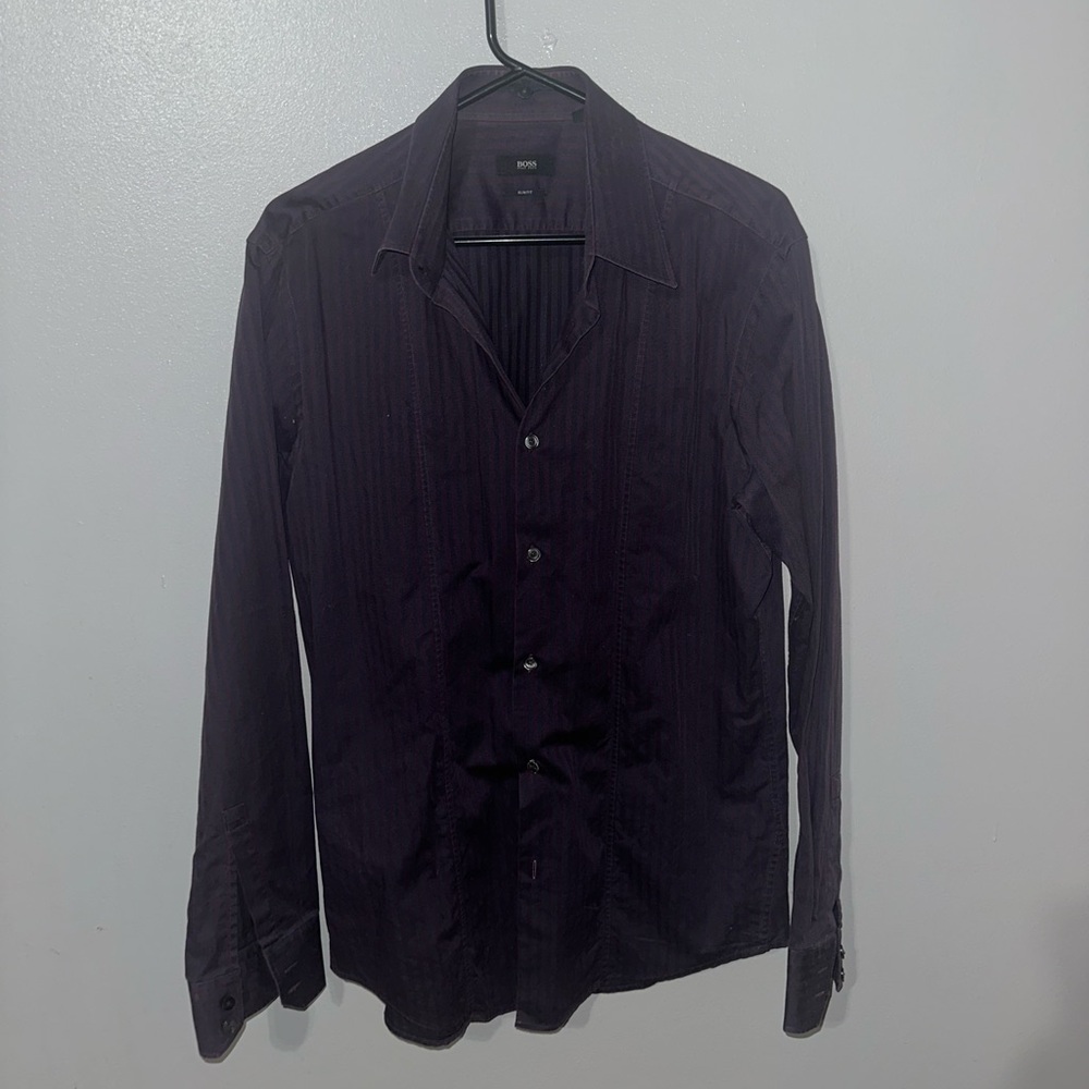 Boss Men's Dark Purple Shirt